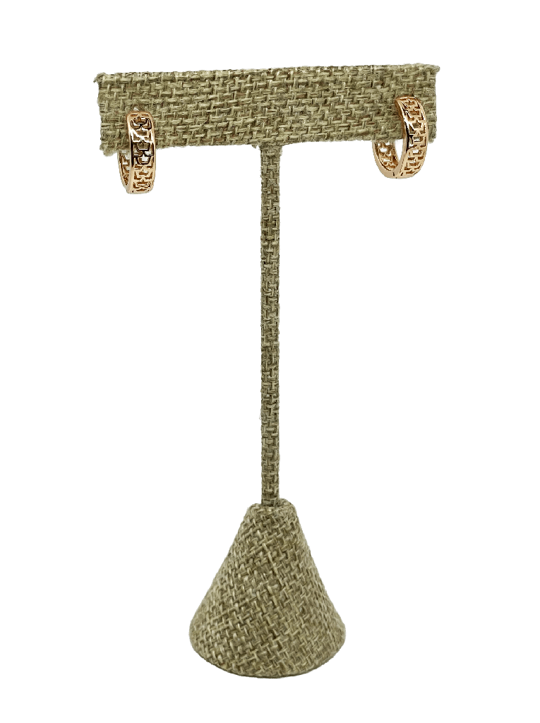 Argollas doradas de rodio