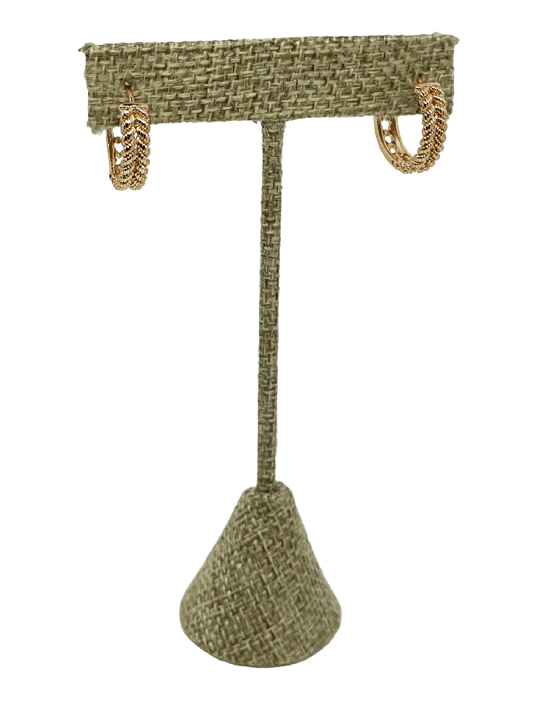 Argollas doradas de rodio