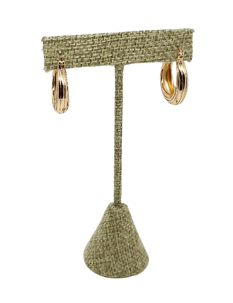 Argollas de rodio dorado