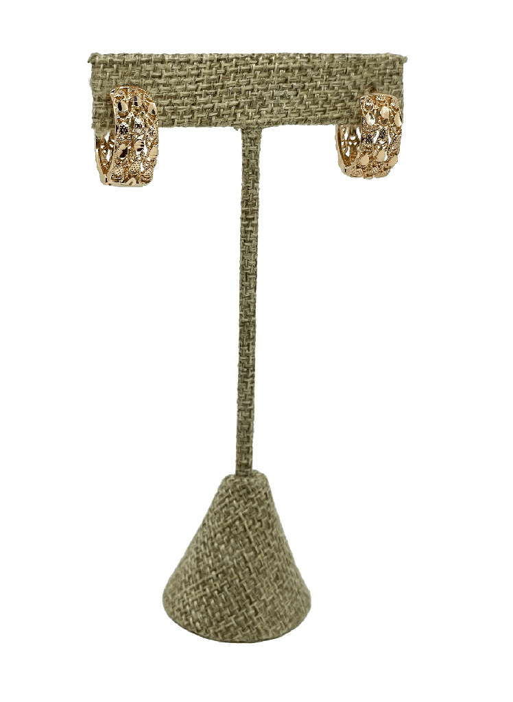 Argollas doradas de rodio