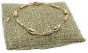 Pulsera dorada de rodio