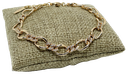 Pulsera dorada de rodio con brillantitos