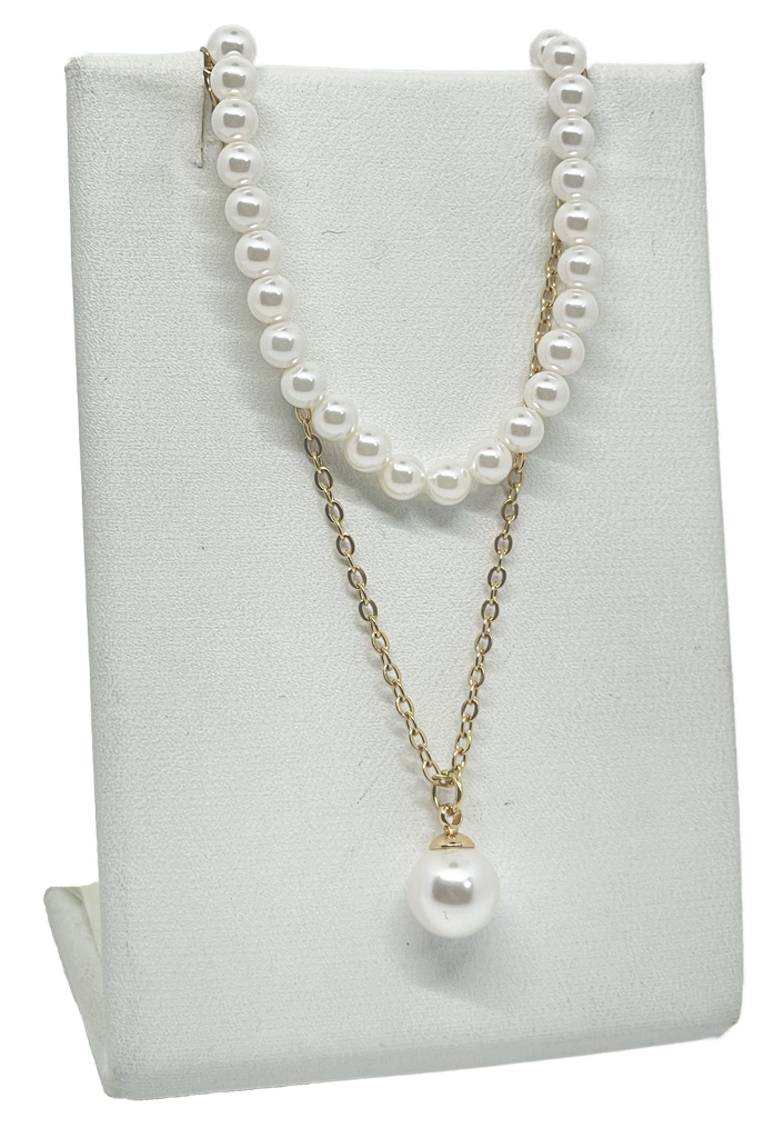 Cadena de 2 hilos dorado y blanco de rodio