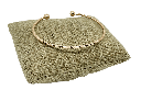 Pulsera de aro dorado de rodio
