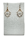 Aretes dorados de rodio con piedras