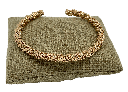 Pulsera dorada de rodio