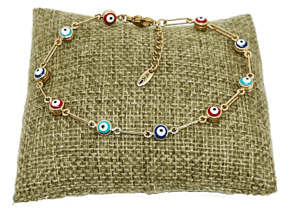 Pulsera dorada de rodio
