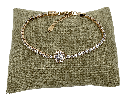 Pulsera dorada de rodio con brillantito