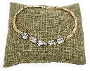 Pulsera dorada de rodio con brillantito
