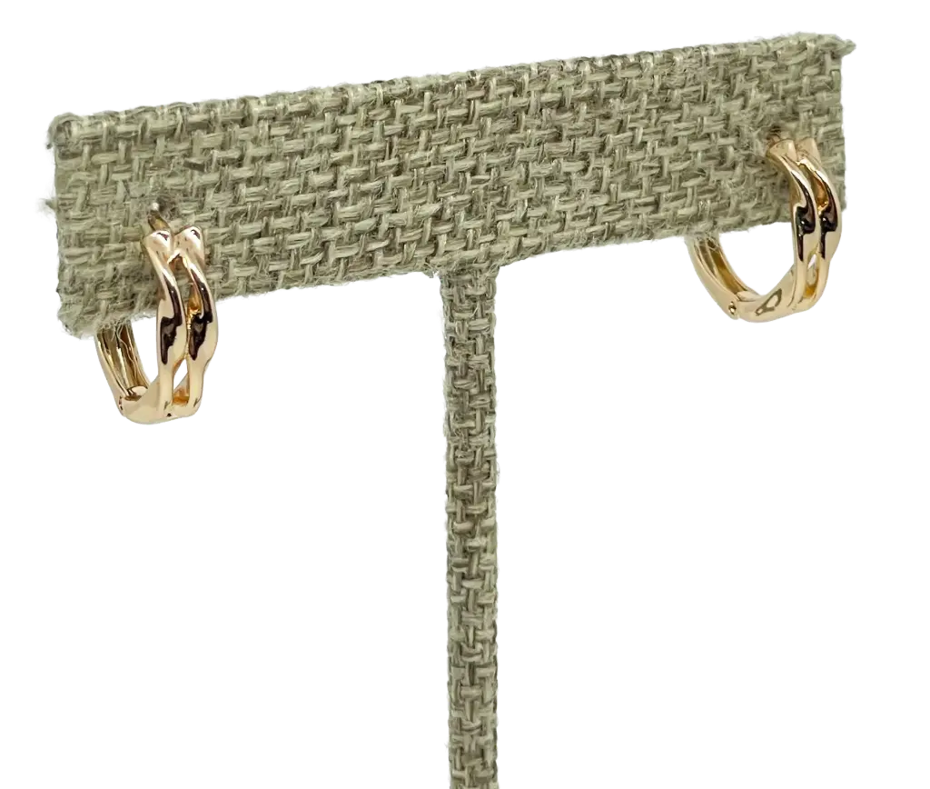 Aretes dorados de rodio 