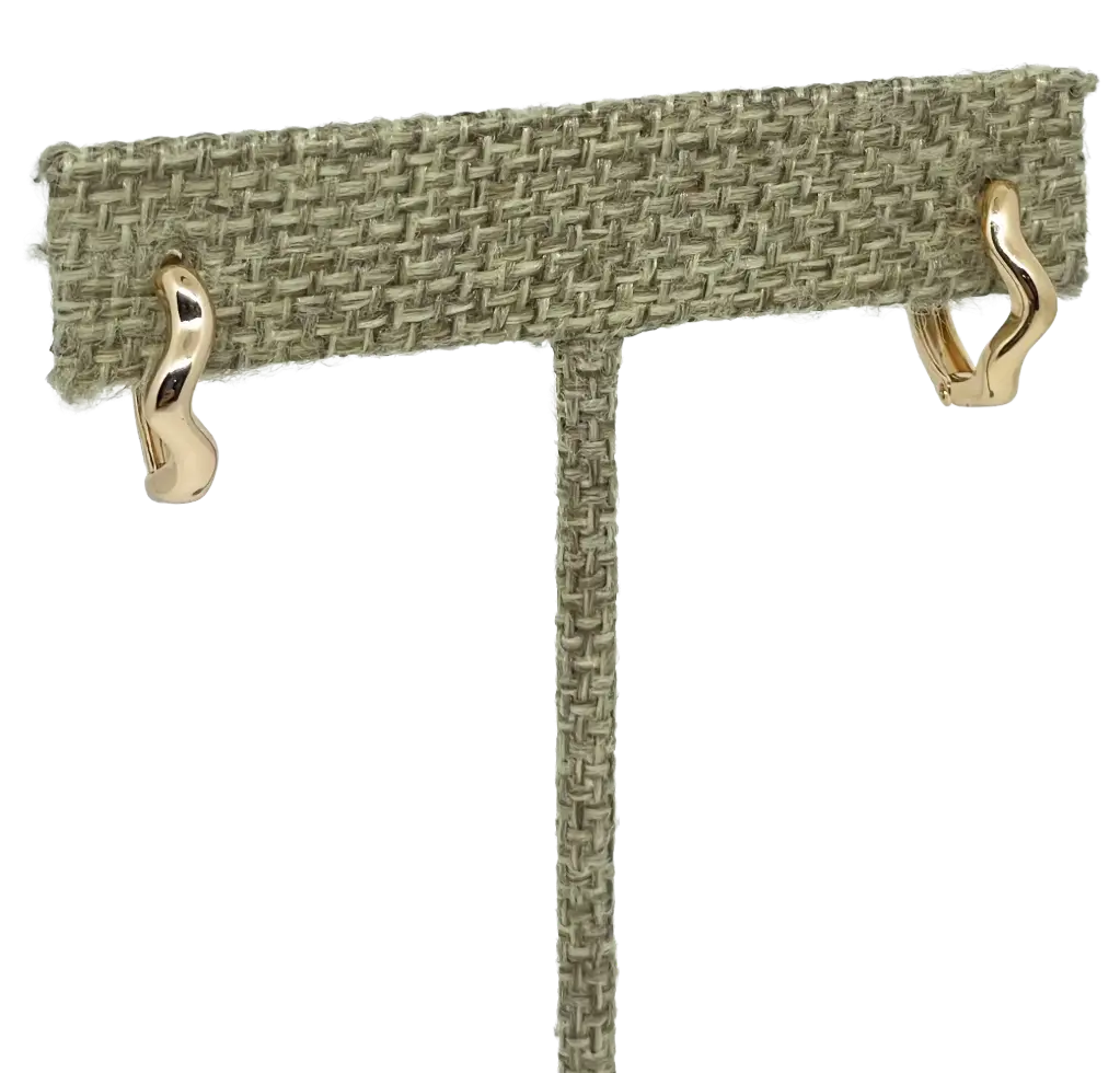 Aretes dorados de rodio 