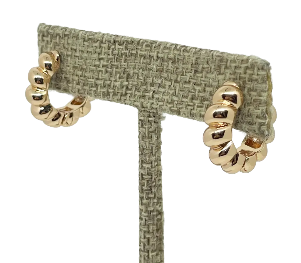Aretes dorados de rodio