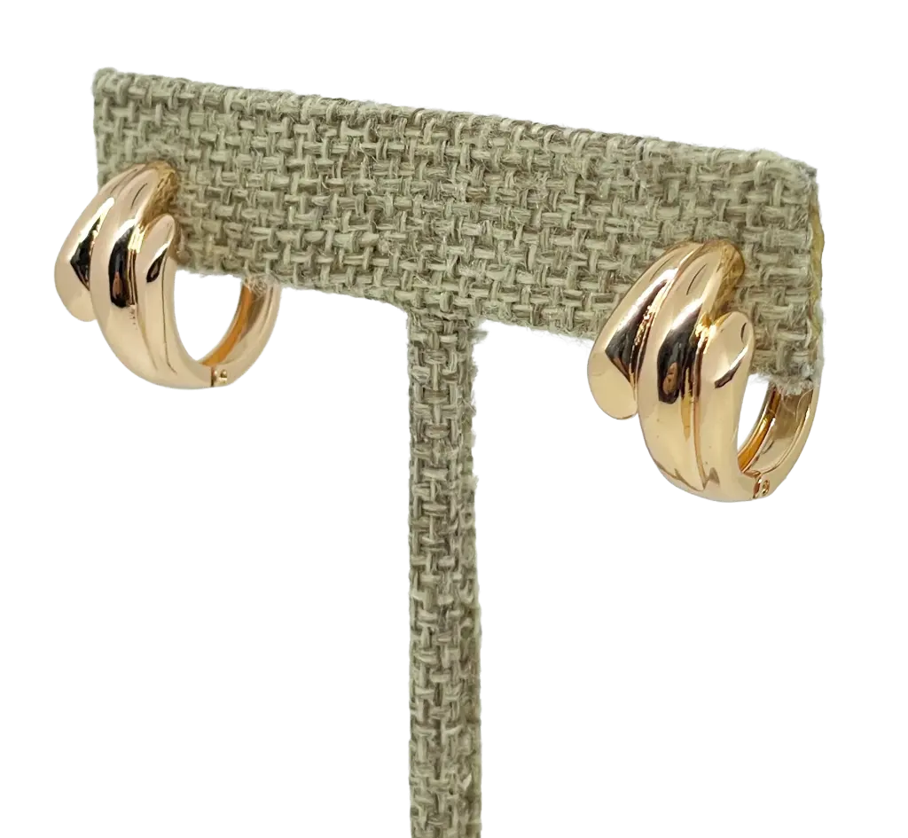 Aretes dorados de rodio