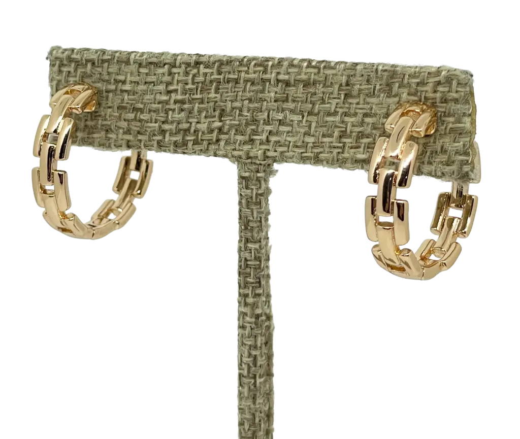 Aretes dorados de rodio