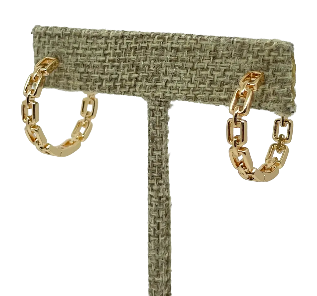 Aretes dorados de rodio