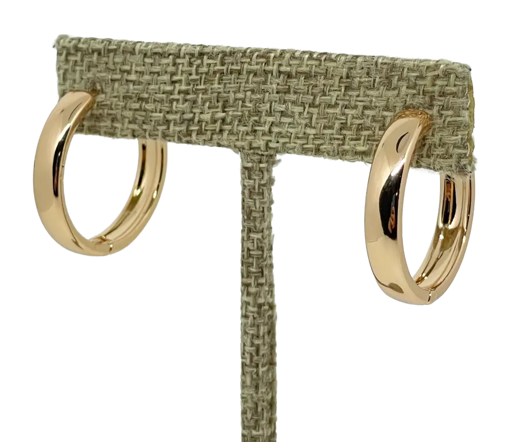 Aretes dorados de rodio 
