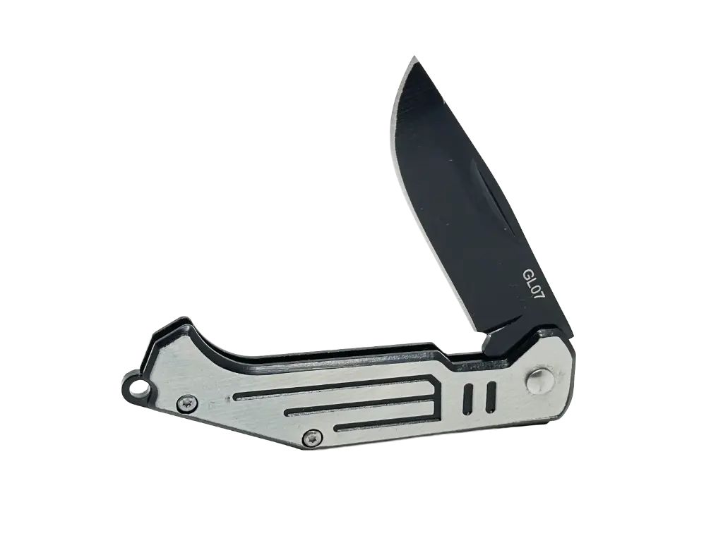 Navaja  plateada con negro