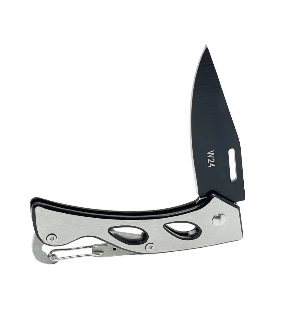 Navaja plateada con negro