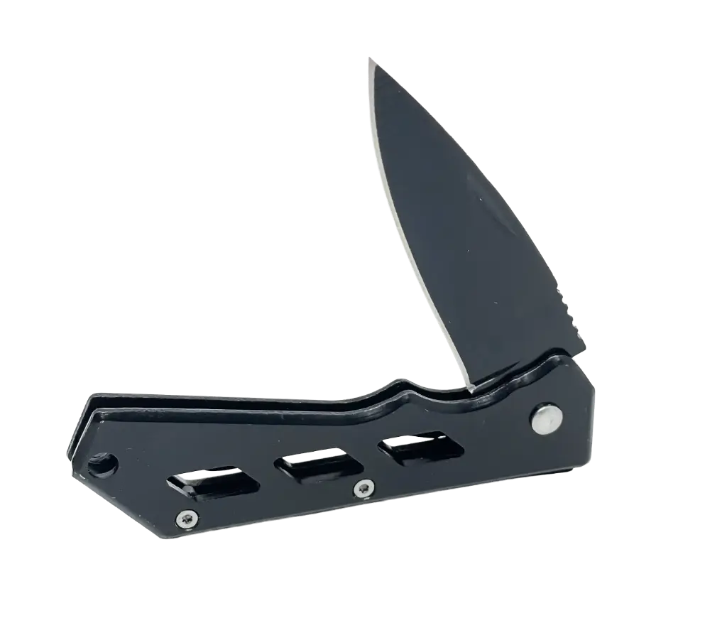 Navaja plateada con negro