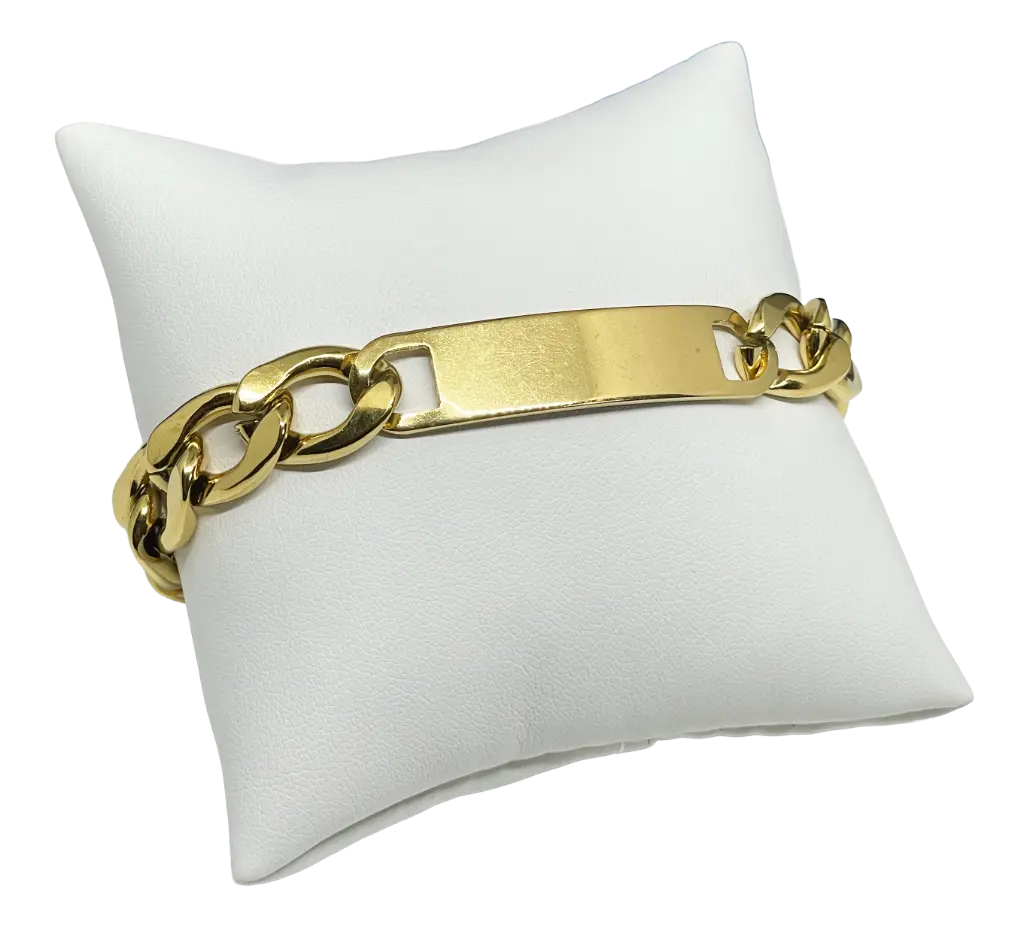 Rebajada-pulsera dorada de acero inoxidable