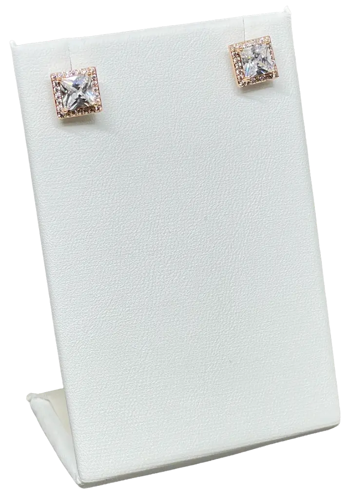 Aretes dorados de rodio con brillantito