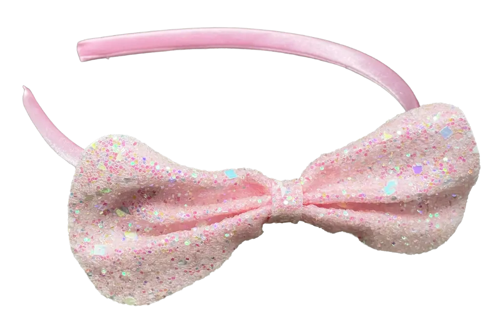 Diadema de tela con moña