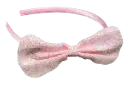 Diadema de tela con moña