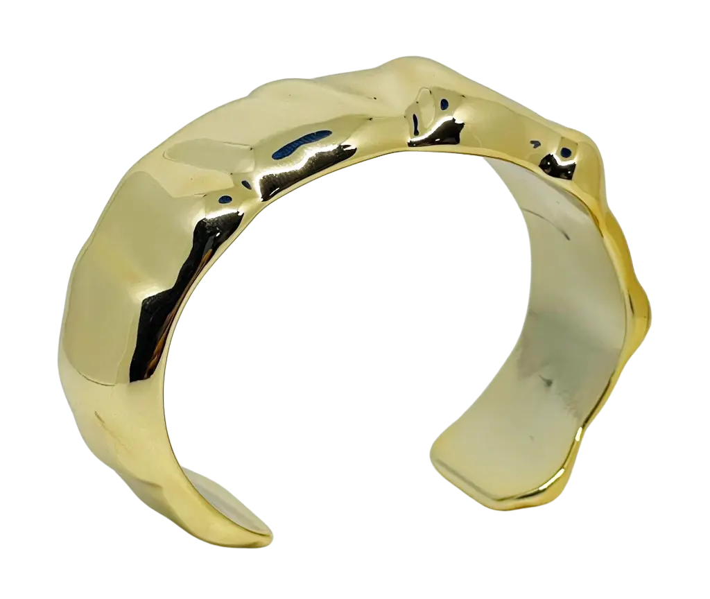 Rebajada-pulsera dorada de platico