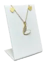 Set de collar y aretes dorado de acero inoxidable 