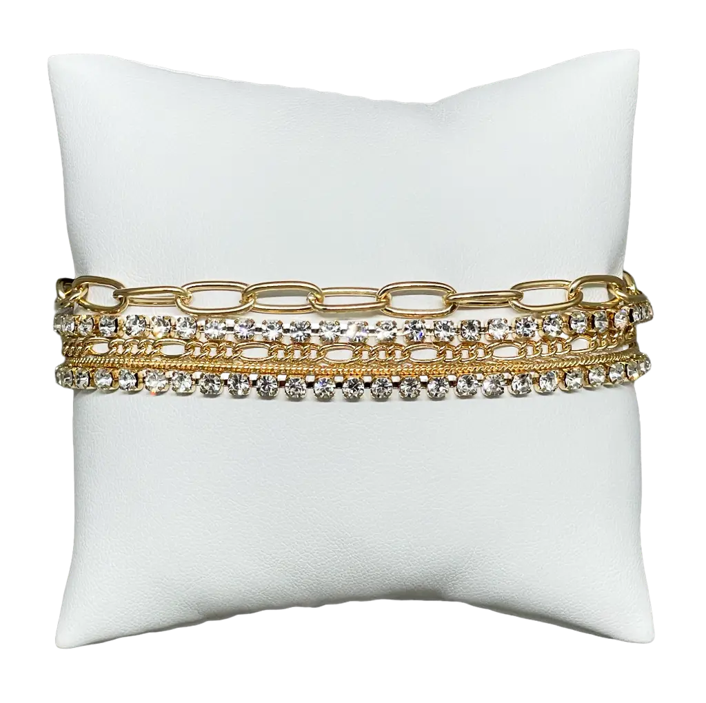 Pulsera dorada con brillantito