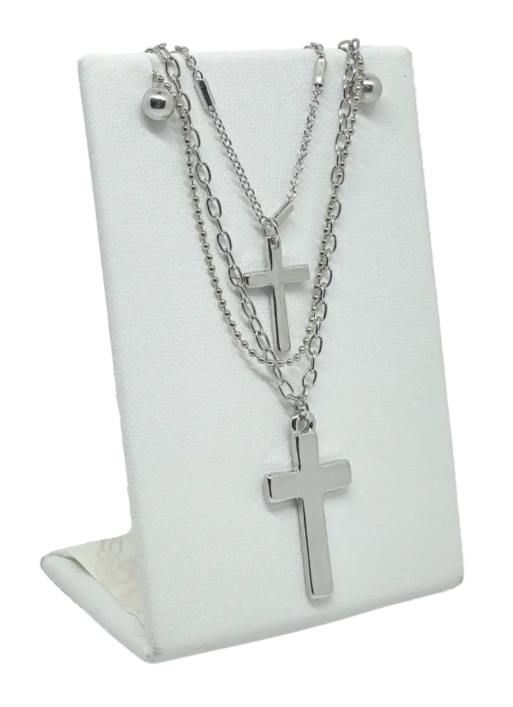 Set de collar y aretes con cruces