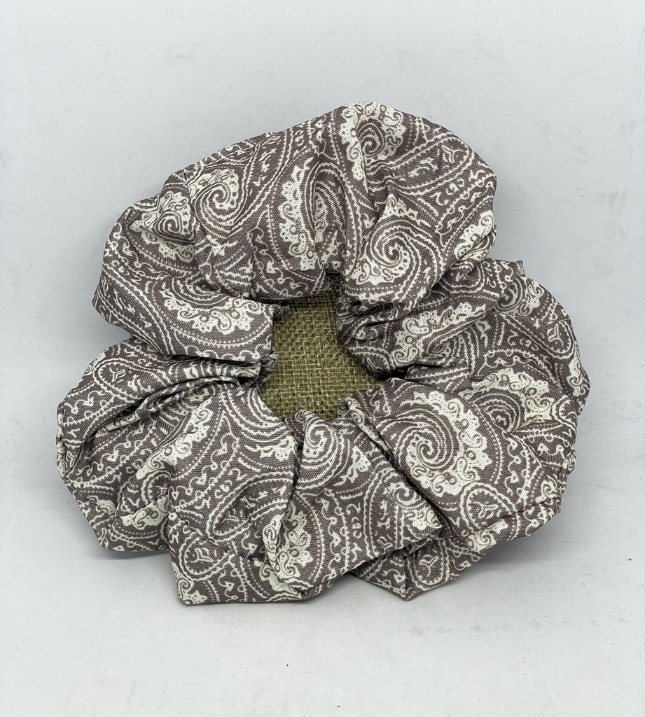 Cola de tela café - Scrunchie