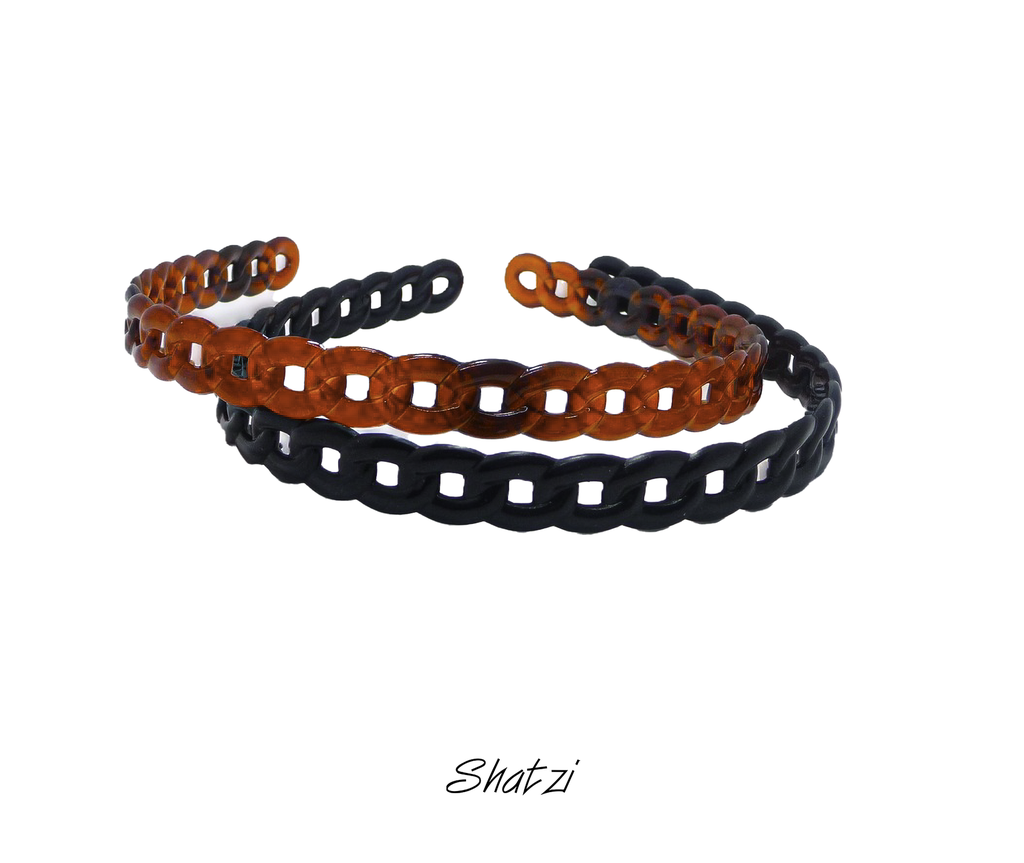 Diadema de plastico Café