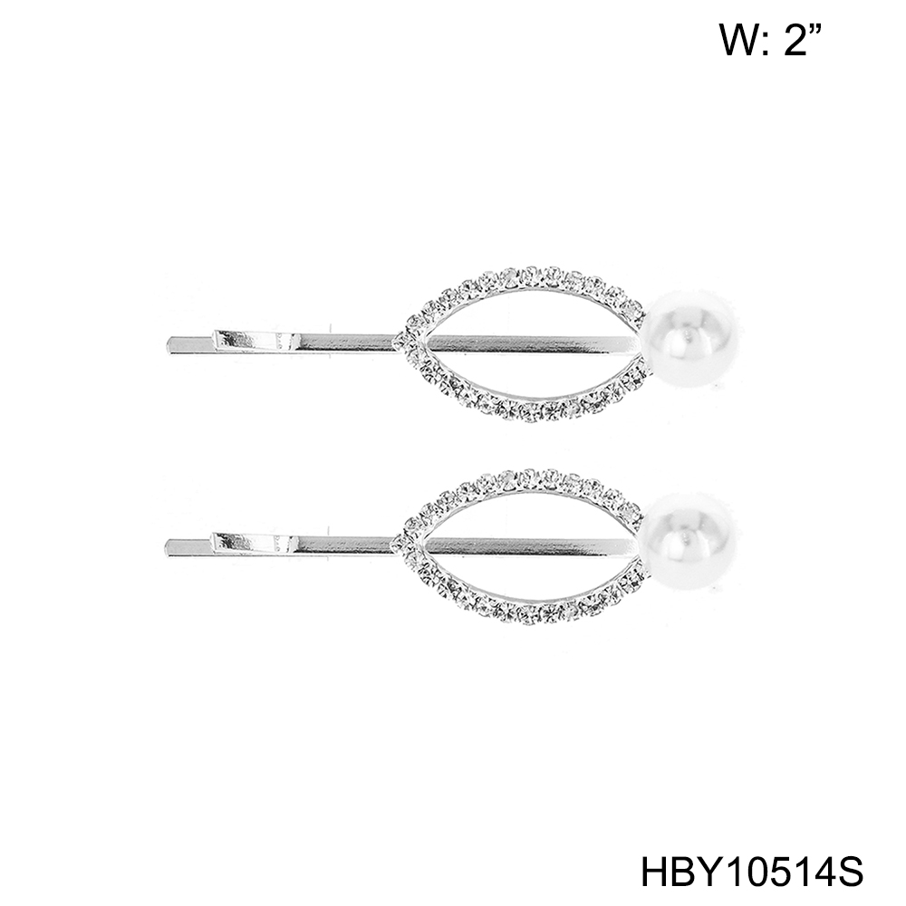 Ganchos Sandinos con brillantito en plateado