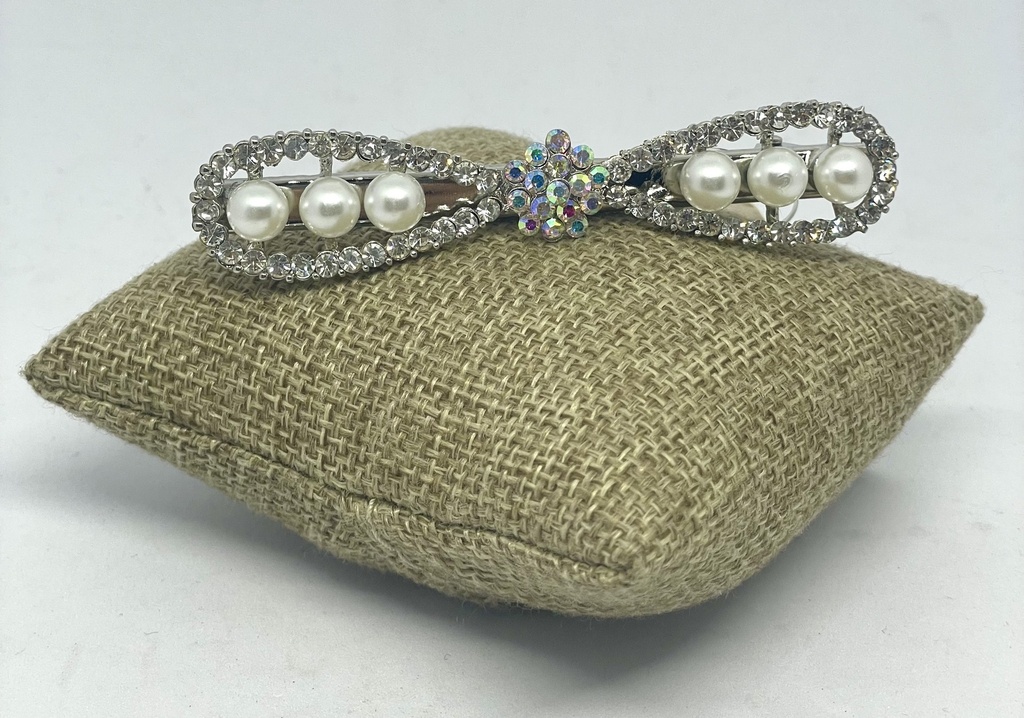 Gancho plateado con brillantito