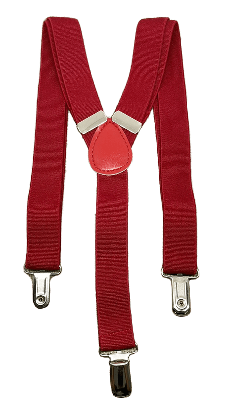 Tirantes de clip-rojo para niño