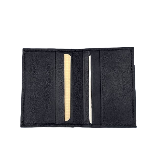 Tarjetero café de cuero