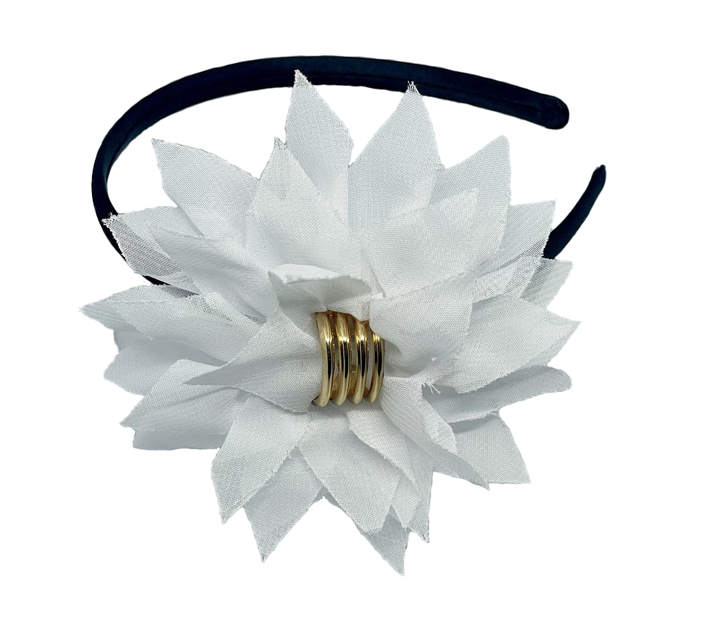 Diadema de tela color blanco