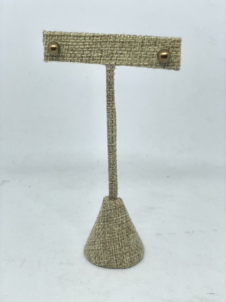 Aretes de perla café