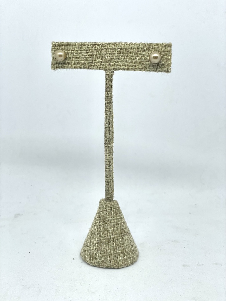 Aretes de perla champagne