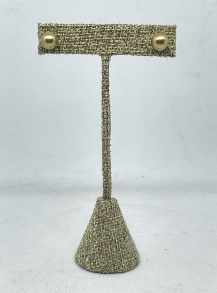 Aretes de perla dorados