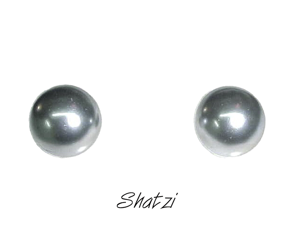 Arete de perla Gris