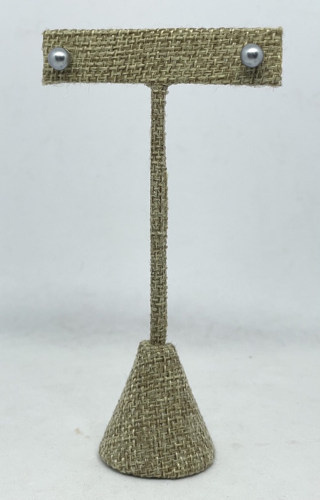 Arete de perla gris