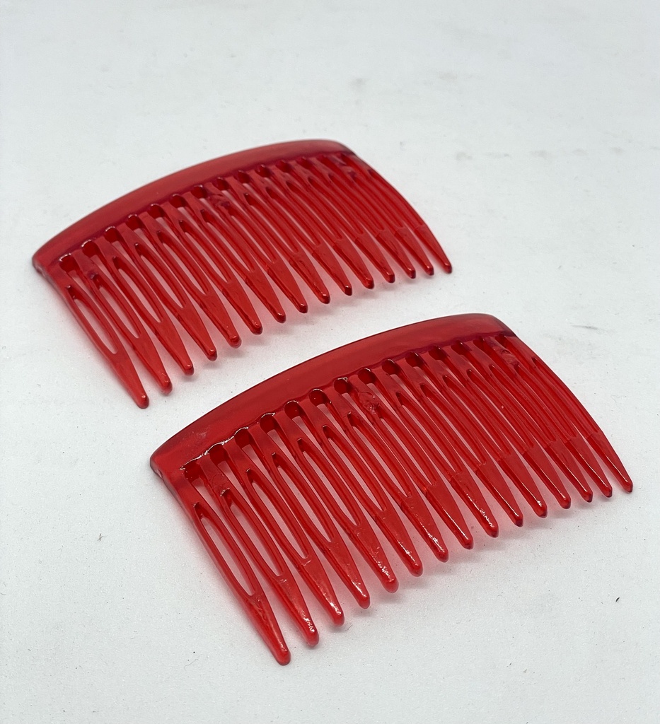 Peinetas de plástico rojo
