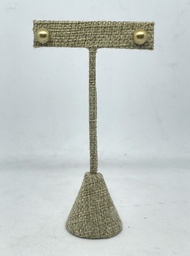 [5147] Aretes de perla dorados
