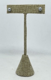 [6462] Arete de perla gris