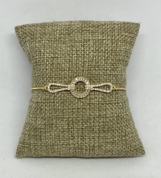 Pulsera dorada con brillantito