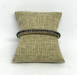 [60596] Pulsera de aro dorado con gris