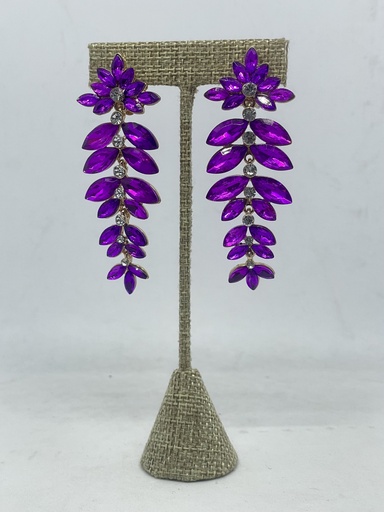 [60616] Aretes morados con brillantito