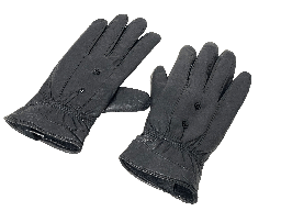Guantes negros de cuero